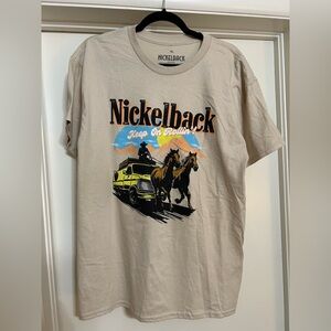 Nickleback Graphic Beige T-Shirt
